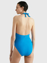 Tommy Hilfiger Tonal Logo-Halter One-piece Swimsuit
